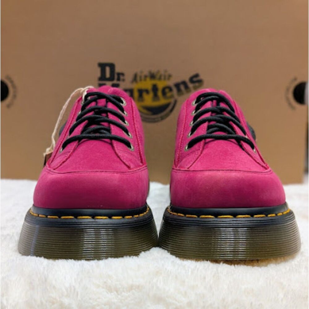 Dr. Martens Buzz 5i Fuchsia Pink Milled Nubuck WP Leather Lace-Up Shoes UK 7 NIB - Picture 6 of 14